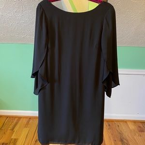 AB Studio Sheer Black Off Shoulder Dress Size M
